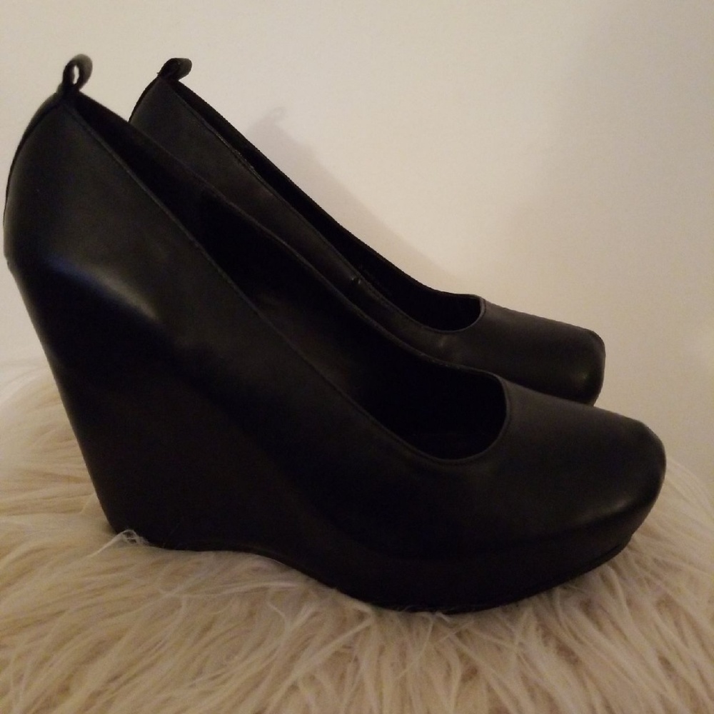 Womens Black Wedge Shoes